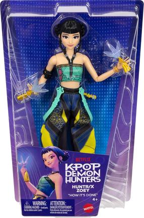 Lėlė Mattel KPop Demon Hunters Huntr/X Zoey JRN37, 29 cm, įvairių spalvų