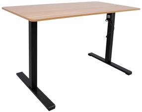 Kompiuterio stalas reguliuojamo aukščio Home4you Ergo Optimal K187021, 120 cm x 60 cm, 71 - 116 cm, ąžuolo sp./juoda sp.