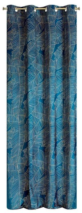 Naktinė užuolaida ZKLK-03, smėlio sp./tamsiai mėlyna sp., 140 cm x 250 cm