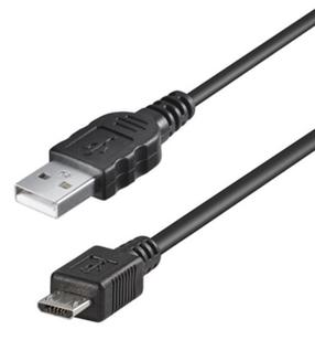 Провод Acc Micro USB / USB USB 2.0 A male, Micro USB A male, 1 м, черный цв.