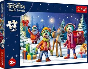 Dėlionė Trefl Treflix Building A Snowman 14375, 21 cm x 27 cm, 24 vnt., įvairių spalvų