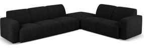Kampinė sofa Micadoni Home Molino Boucle, juoda sp., dešininė, 315 x 250 cm x 72 cm