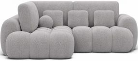 Kampinė sofa - lova Cozion Kendell 03, pilka sp., kairinė, 165 x 267 cm x 105 cm