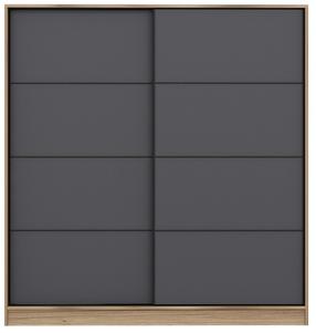 Шкаф Kalune Design Kale 3975, антрацитовый цв./коричневый цв., 52 см x 180 см x 210 см