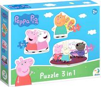 Dėlionė Dodo Peppa Pig 3in1, 28 cm x 24 cm, 9 vnt., įvairių spalvų