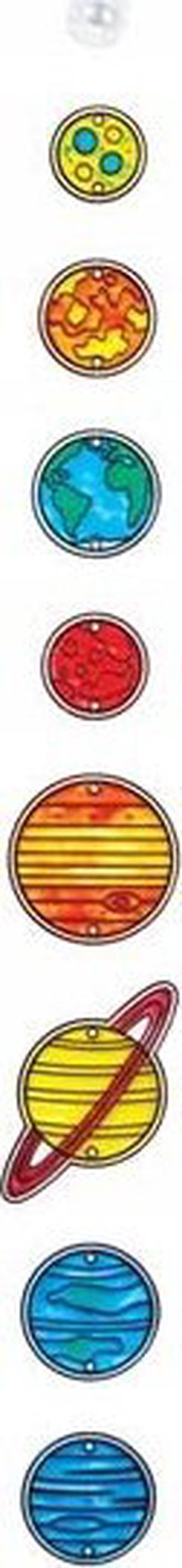Stiklo dažai, planetos Brainstorm Toys Solar System, įvairių spalvų