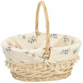 Krepšelis Home4you Willi Emma 88822, medvilnė/gluosnis, 36 cm x 27 cm, rusva sp.