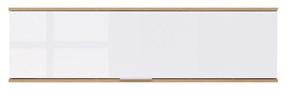 Sieninė lentyna Zele, ąžuolo/balta, 135 cm x 31 cm x 37 cm