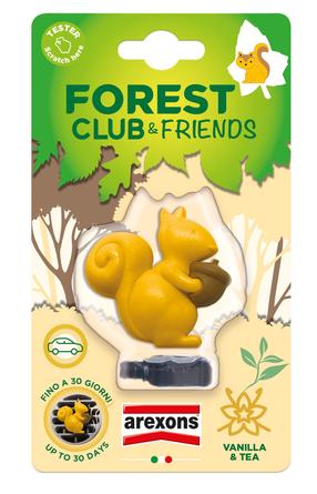 Automobilių oro gaiviklis Arexons Forest Club Squirrel Vanilla & Tea