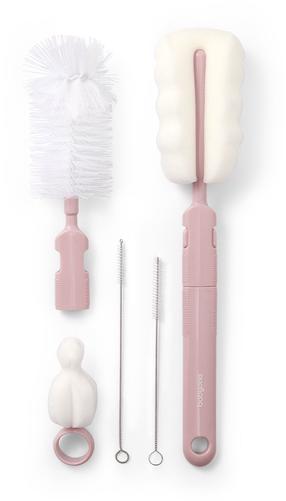 Pudelihari Baby Ono 735/05, 28 cm, valge v./roosa v., nailon, 5 tk
