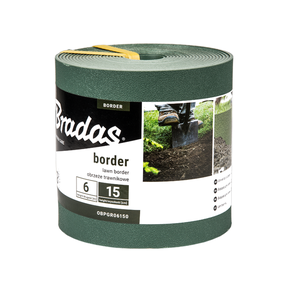 Mauriņa apmale Bradas Border, 600 cm x 15 cm, zaļa krās.