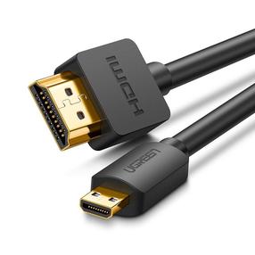Kabelis Ugreen HDMI - Micro HDMI HDMI Male (vyriška), HDMI Micro Male (vyriška), 1.5 m, juoda sp.