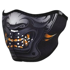 Maska motobraucēja Zanheadgear Horned Demon, melna krās.