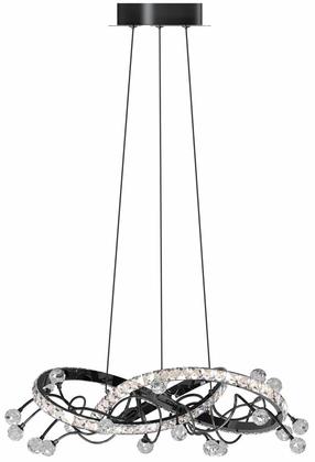 Šviestuvas lubų Zuma Line Maia MD3481-1S-3BCT 003064-028393, LED, 2700 - 6000 °K, 1 x 25 W, skaidri sp. / juoda sp.