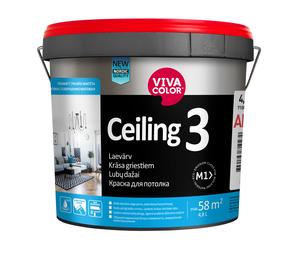 Dažai Vivacolor Ceiling 3, balta sp., 4.8 l