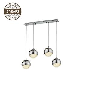 Valgusti rippuv Domoletti Bubble A1853-4S, LED, 3000 °K, 4 x 7 W, läbipaistev v./kroom v. / kroom v.