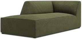 Sofa Micadoni Home Ruby Corduroy Chaise Longue, žalia sp., kairinė, 181 x 93 cm x 69 cm