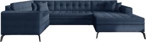 Kampinė sofa Montez Poco 40, tamsiai mėlyna sp., dešininė, 180 x 340 cm x 93 cm
