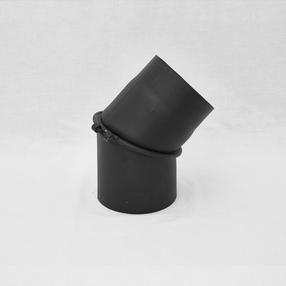 Dūmtraukio alkūnė Vulcano Plus, juoda sp., 160 mm, 25 cm, 45 °