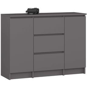Комод Akord Furniture Factory K100, серый цв., 76 см x 35 см x 101 см