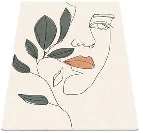Kilimas Conceptum Hypnose Face Solution 286CHL5955, kreminė sp./žalia sp., 140 cm x 80 cm