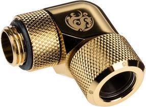 Pāreja BitsPower Advanced Multi-Link Adapter connector 90 degrees G1/4 inch AG on 12mm AD Hardtube, 3.48 cm, zelta krās.