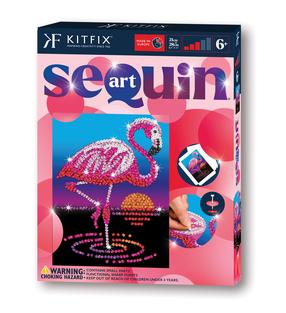 Radošais komplekts Kitfix Sequin Art Frankie the Flamingo, rozā krās./daudzkrāsaina