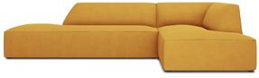 Kampinė sofa Micadoni Home Ruby Modular 4 Seats, geltona sp., dešininė, 273 x 180 cm x 69 cm