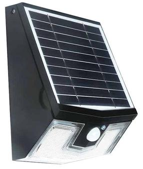Sieninis šviestuvas su saulės baterija Milagro Transformer, 7W, IP65, juoda sp.