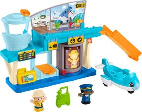 Набор фигурок, комплект аэропорта Mattel Fisher Price Little People Everyday Adventures Airport HTJ26, многоцветный