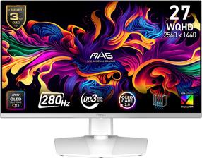 Monitorius MSI MAG 272QPW QD-OLED X28, QD-OLED, 280 Hz, WQHD, 26.5"