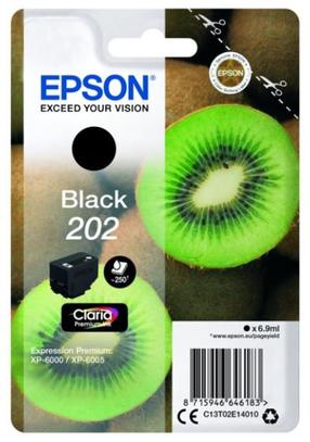 Кассета для принтера Epson 202 C13T02E14010, черный цв., 6.9 мл