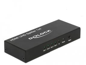 Adapteris Delock HDMI UHD Splitter 1 x HDMI in 4 x HDMI out 4K