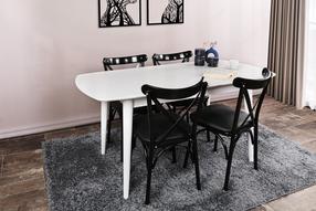 Stalas Kalune Design Retro 1193, balta sp., 80 cm x 130 cm x 75 cm