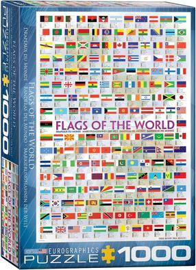 Dėlionė Eurographics World Flags, 67.6 cm x 48.9 cm, 1000 vnt., įvairių spalvų
