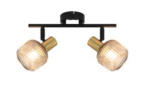 Šviestuvas nukreipiamasis Domoletti Shadow R5021009A-2TU, E14, 2 x 25 W, aukso sp. / juoda sp.