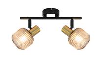 Šviestuvas nukreipiamasis Domoletti Shadow R5021009A-2TU, E14, 2 x 25 W, aukso sp. / juoda sp.