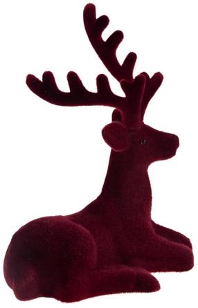 Kalėdinė dekoracija, „Elnias“ TG56926-3, 14 cm, bordo sp.