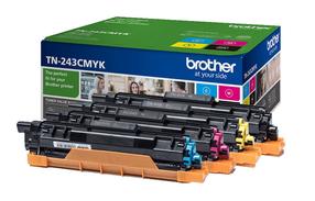 Тонер Brother TN243CMYK, черный цв./желтый цв.