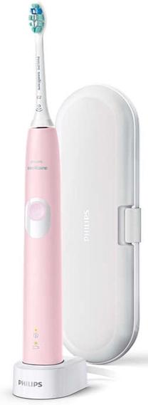 Elektrinis dantų šepetėlis Philips ProtectiveClean 4300 Sonic HX6806/03, balta sp./rožinė sp.