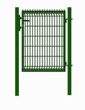 Mazie vārti ar segmentālu pildījumu Garden Center RAL6005, 100 cm x 123 cm, zaļa krās.