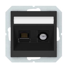 Arvuti ja antenni pesa Vilma QR1000, matt must v.