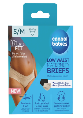 Grūtnieču biksītes Canpol Babies Mum Fit, bēša krās., -, S/M, 2 gab.