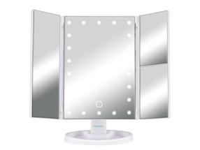 Зеркало Beper P302VIS050, с освещением, свободно стоящий, 18 см x 28 см, белый цв.