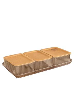 Pārtikas uzglabāšanas konteineru komplekts Hermia MCH0011374, caurspīdīga krās.