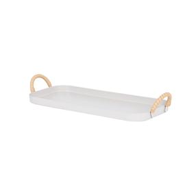 Servēšanas paplāte Home4you Deia, 31.5 cm x 5.5 cm, 12 cm, Balta krās.