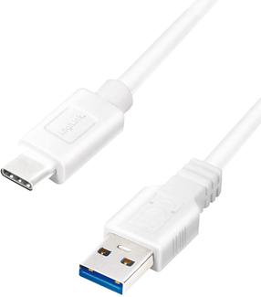 Kabelis Logilink USB - USB-C CU0173 USB, USB-C, 0.5 m, balta sp.