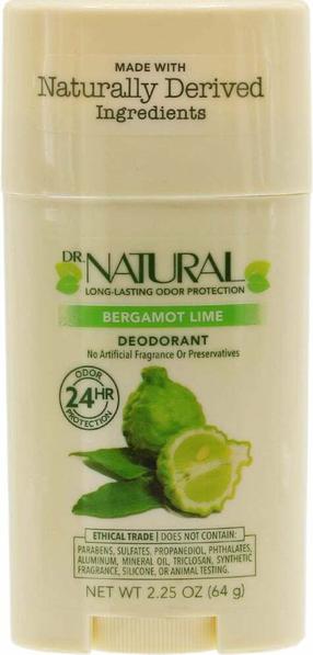 Дезодорант для женщин Dr. Natural Long - Lasting Bergamot Lime, 192 г, 3 шт.
