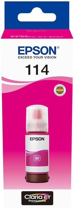 Toonerikassett Epson 114 EcoTank (C13T07B340), fuksia (magenta) v., 70 ml