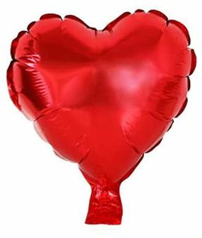 Folijas balons figūriņa Heart 23 cm, sarkana krās.